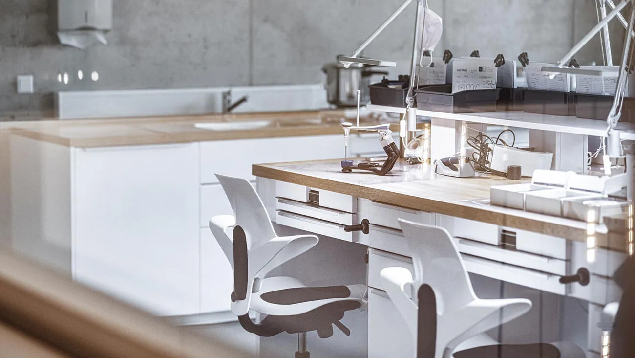 Labor in der Implantatklinik.