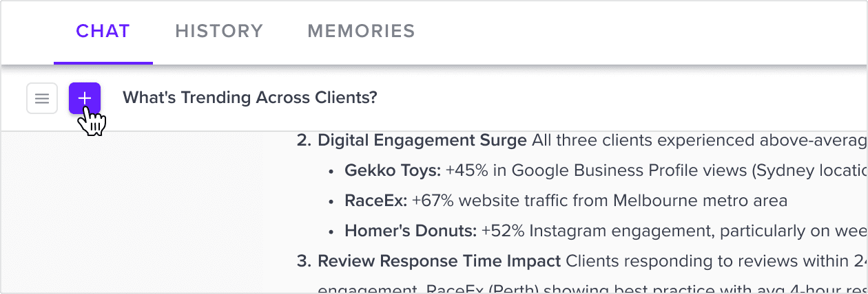 Data Chat: New Chat Button