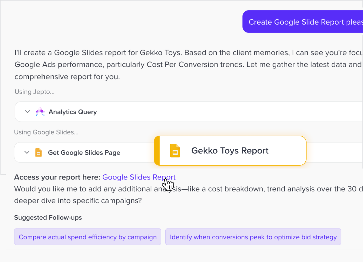 Google Slides now available as an MCP in Data Chat