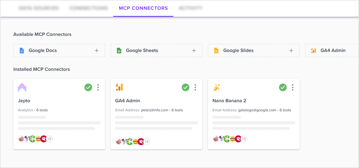 Data Chat: MCP Connector Access