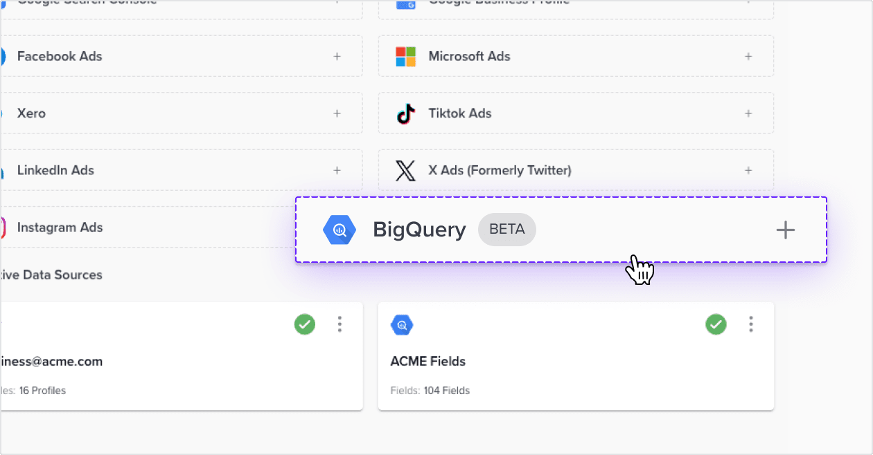 BigQuery data source