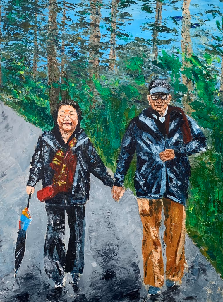 Acrylic on Canvas, palette knife