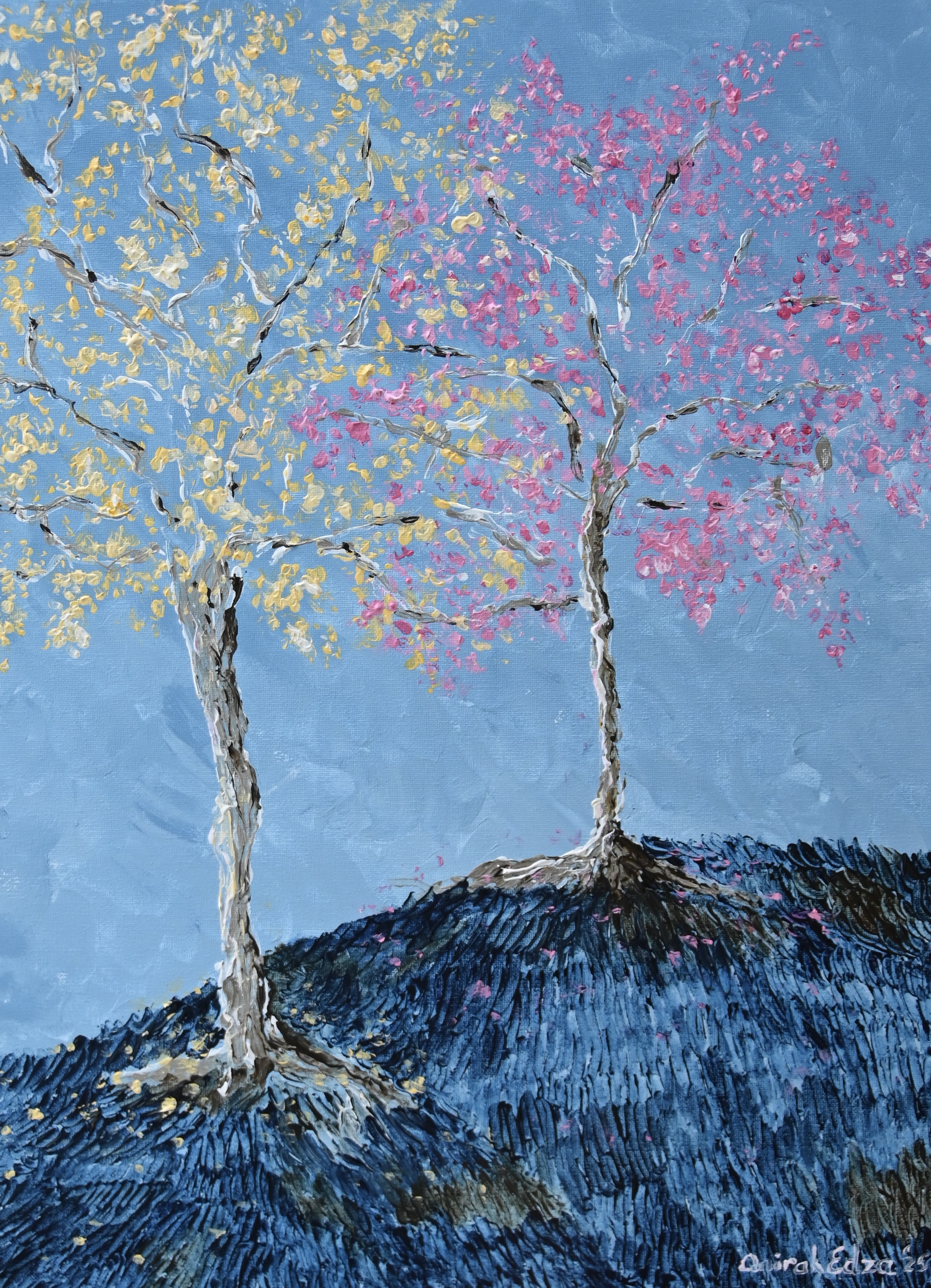 The ground is still cold and frozen, yet a little extra daylight is enough fo blossoms to know its their time to light up for Spring!