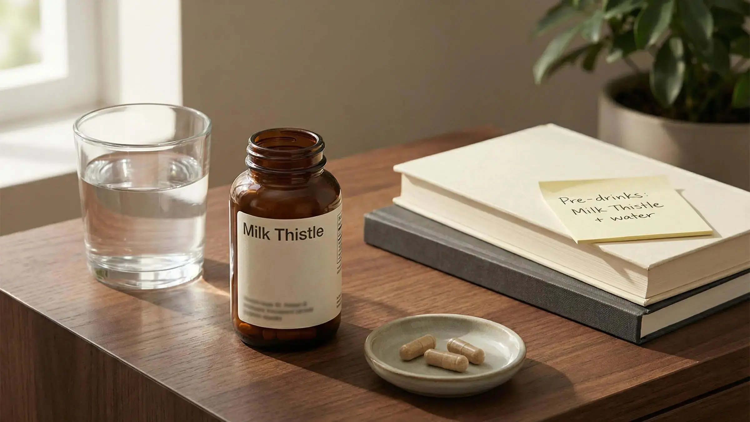 Milk thistle supplement and herbal tea as herbal remedies for hangover relief