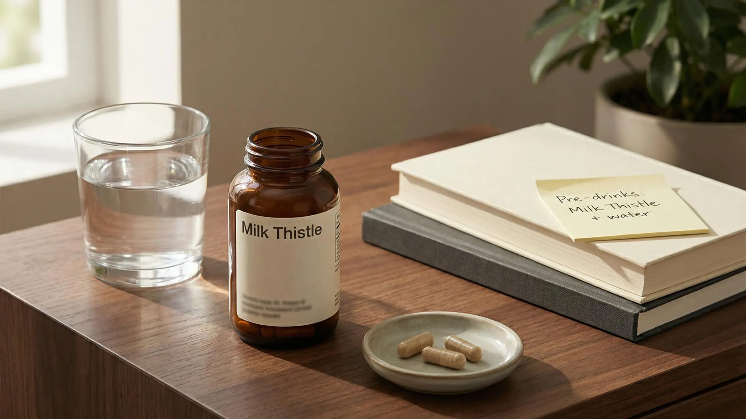 Milk thistle supplement and herbal tea as herbal remedies for hangover relief