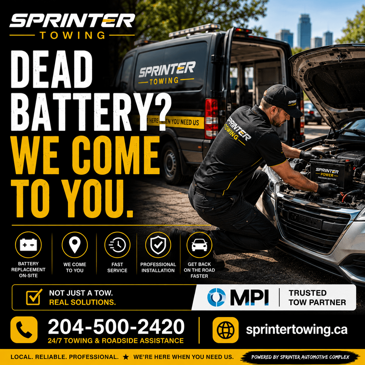 Why Wait for a Tow? We Replace Batteries On-Site
