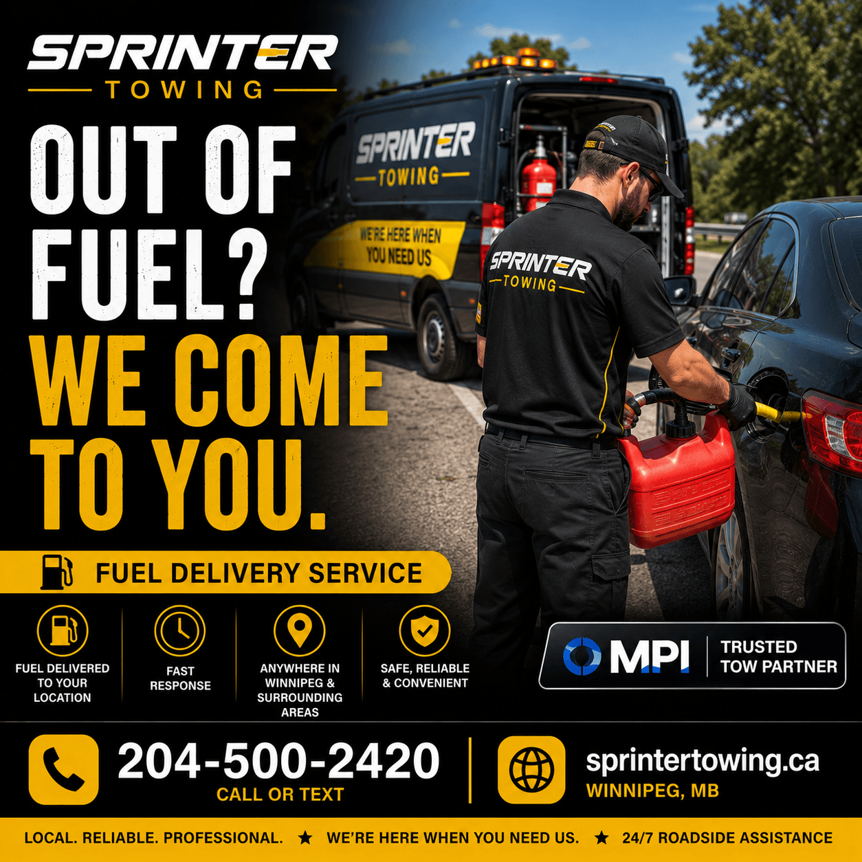 Out of Fuel? We Come To You