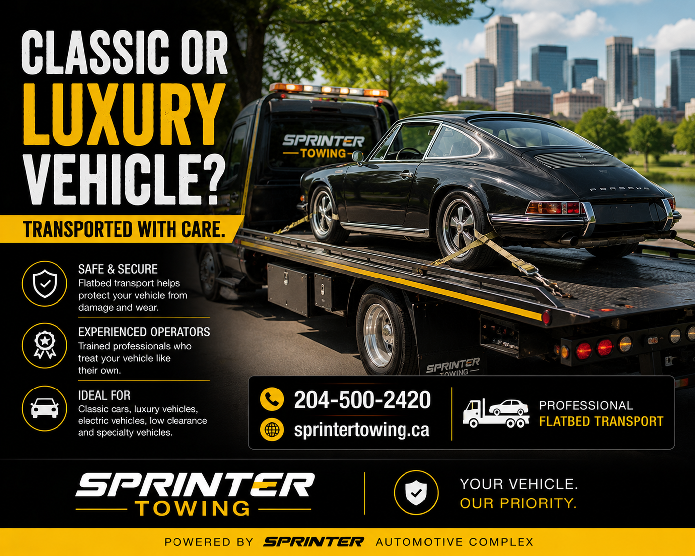 Professional Flatbed Transport for Classic & Luxury Vehicles