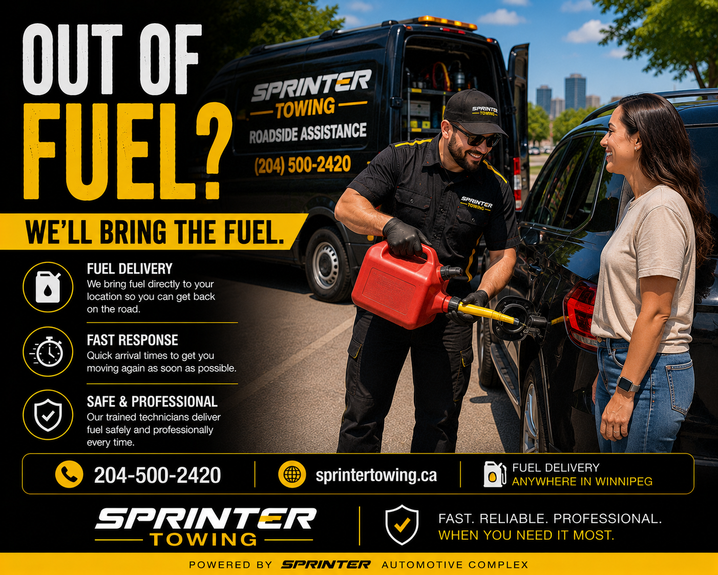 Out of Fuel? Fast Fuel Delivery in Winnipeg