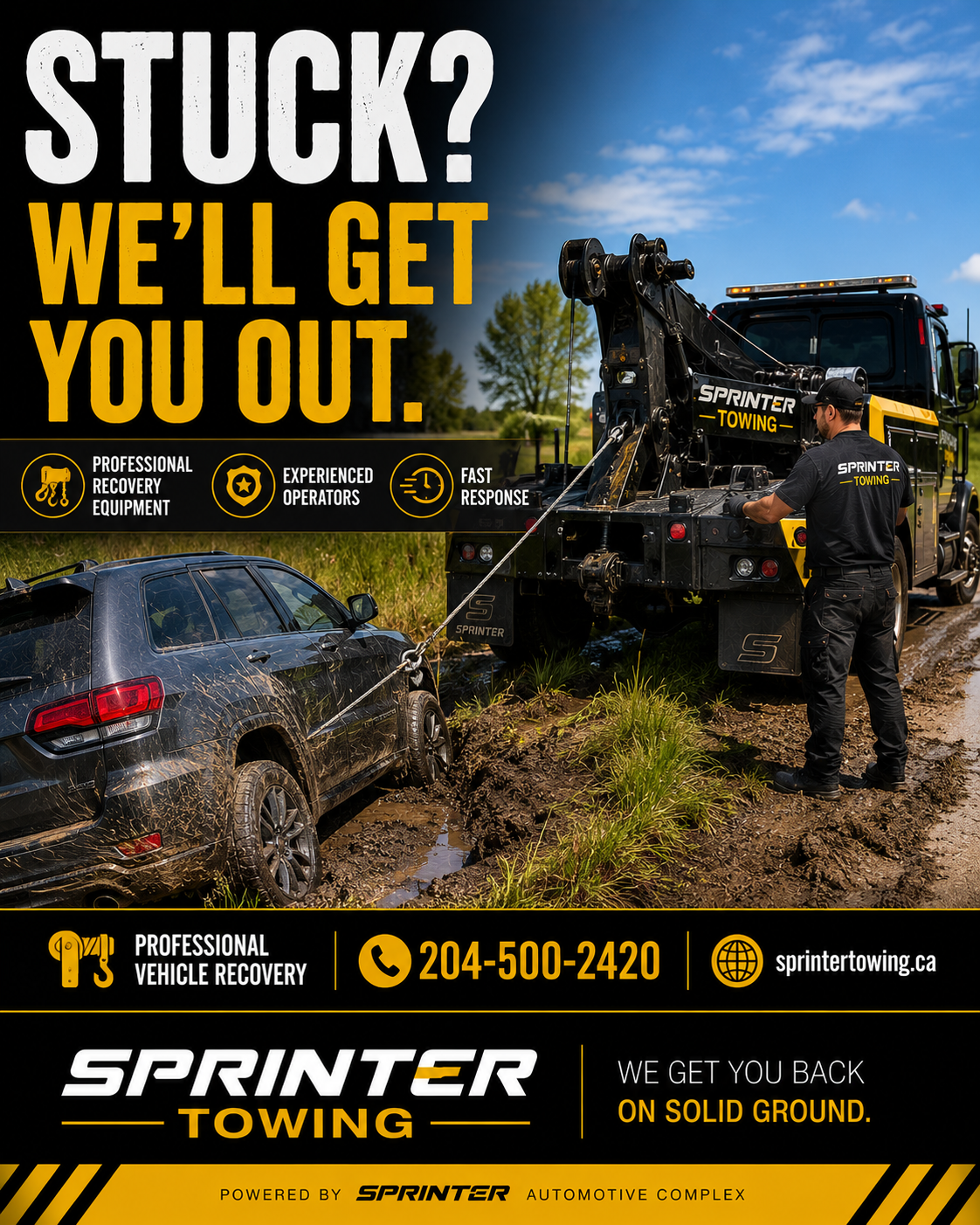 Vehicle Winch-Out & Recovery in Winnipeg