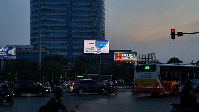 Biển quảng cáo màn hình LED tầm cao của Goldsun Media. Ảnh: Goldsun Media.