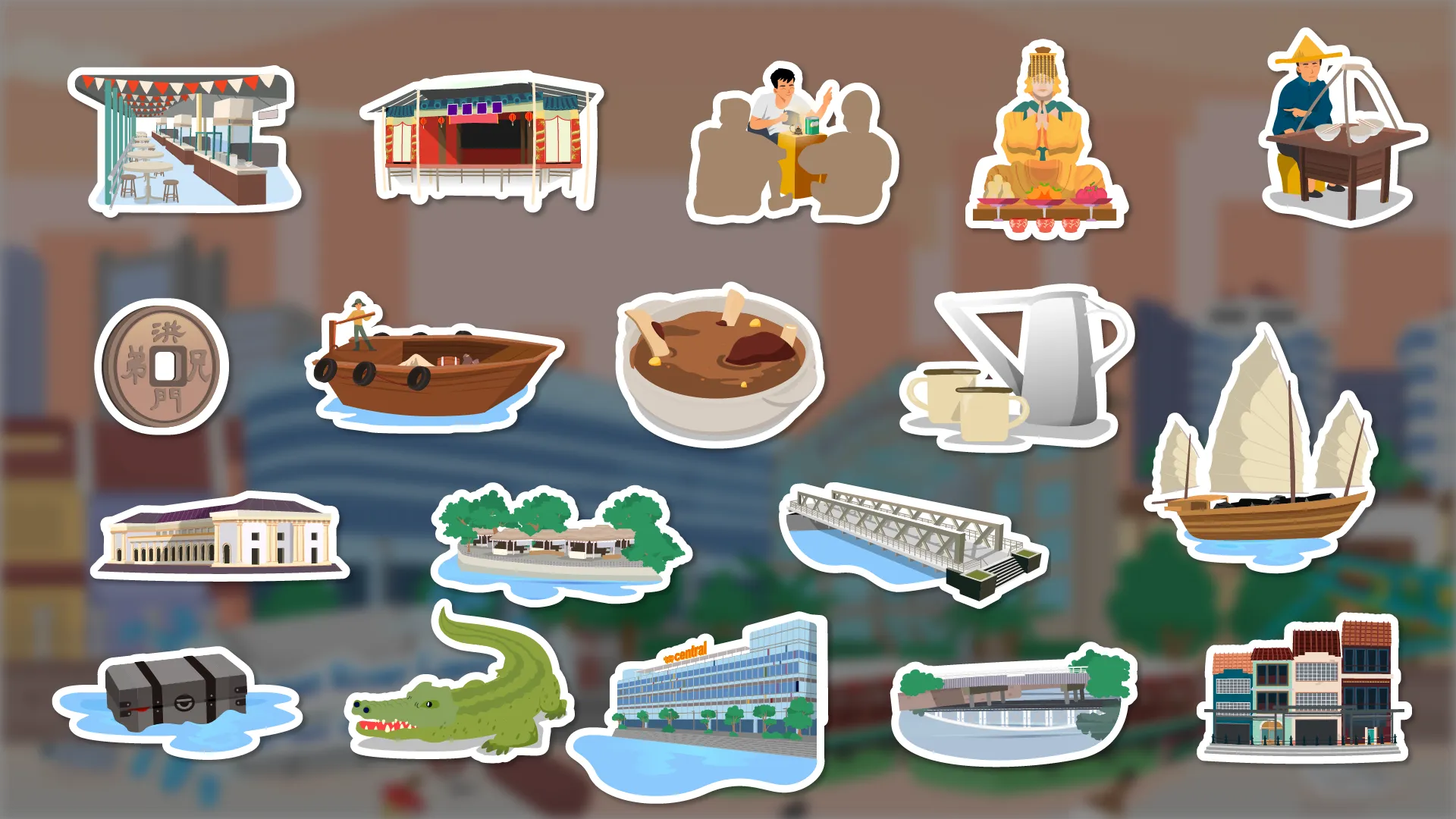 Sample of the Game asset illustrated for the project