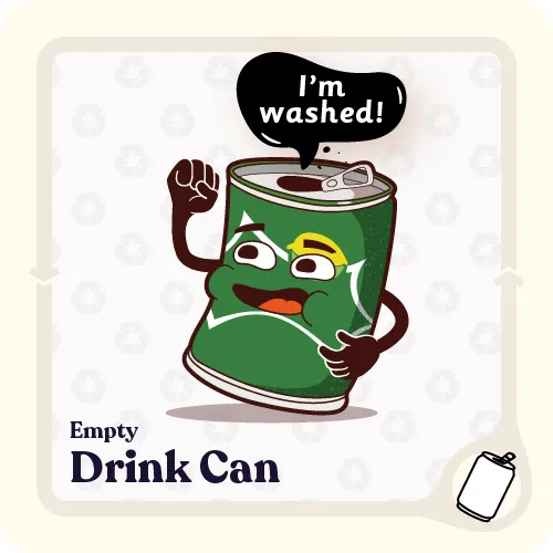 Character design for card game showing a stylized Sprite can character