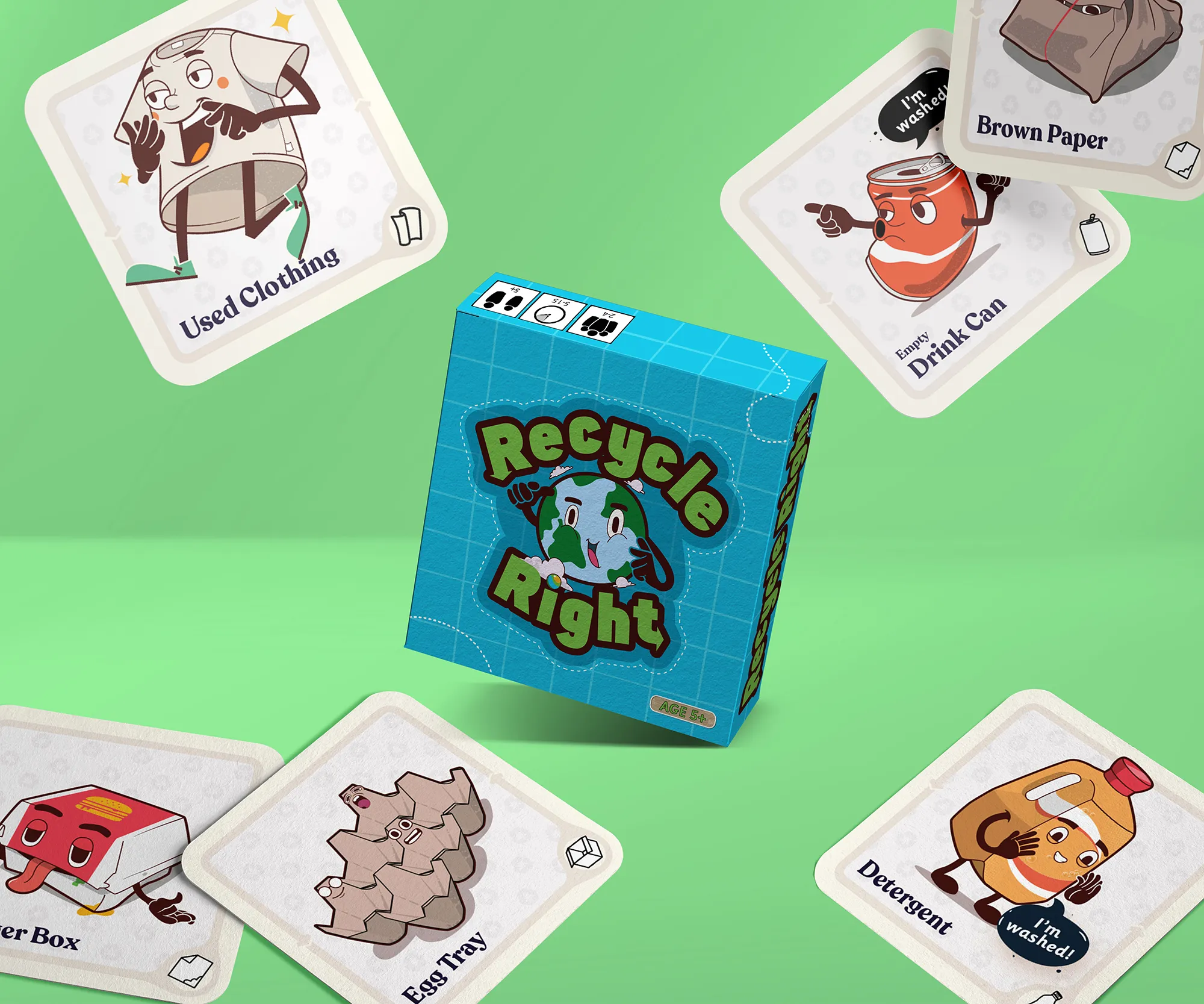 Card game packaging and card samples