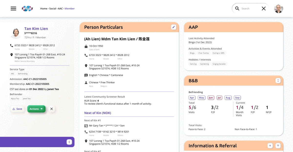 A gif showing the grid layout