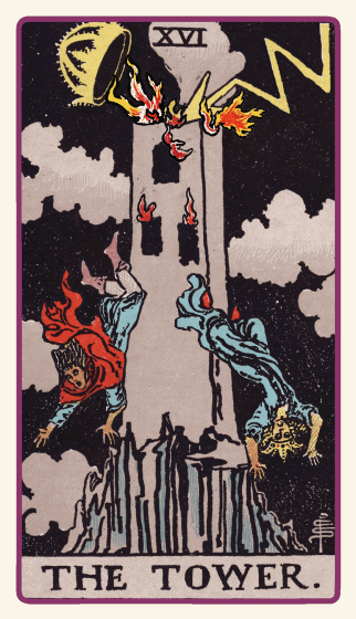 Fae Sight Tarot The Tower Face Card