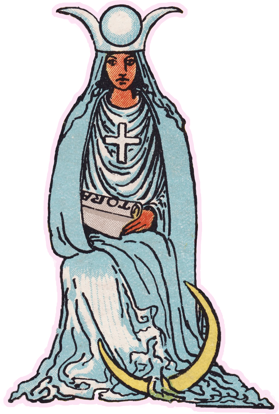 High Priestess Cutout Tarot Card