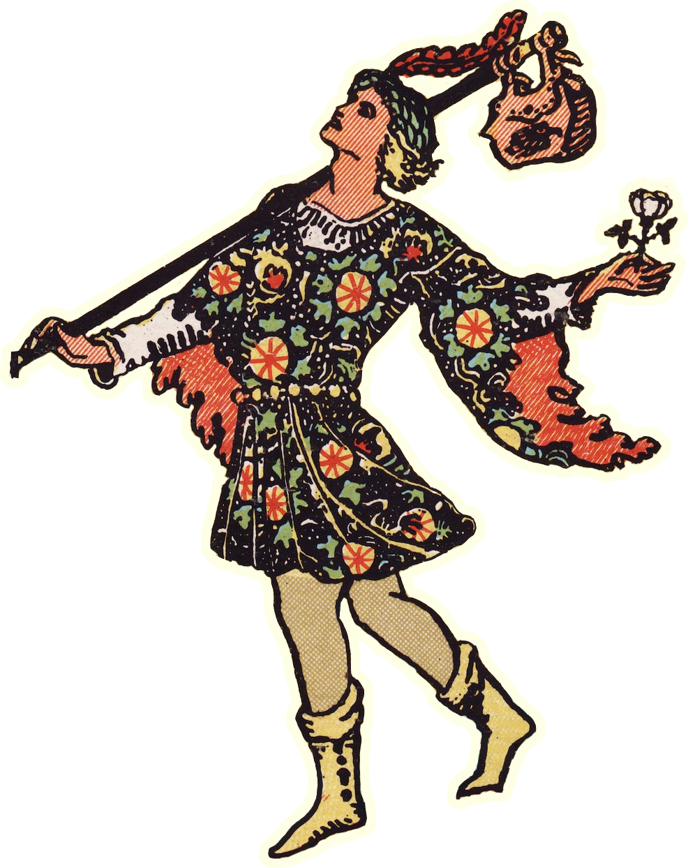 The Fool Cutout Tarot Card