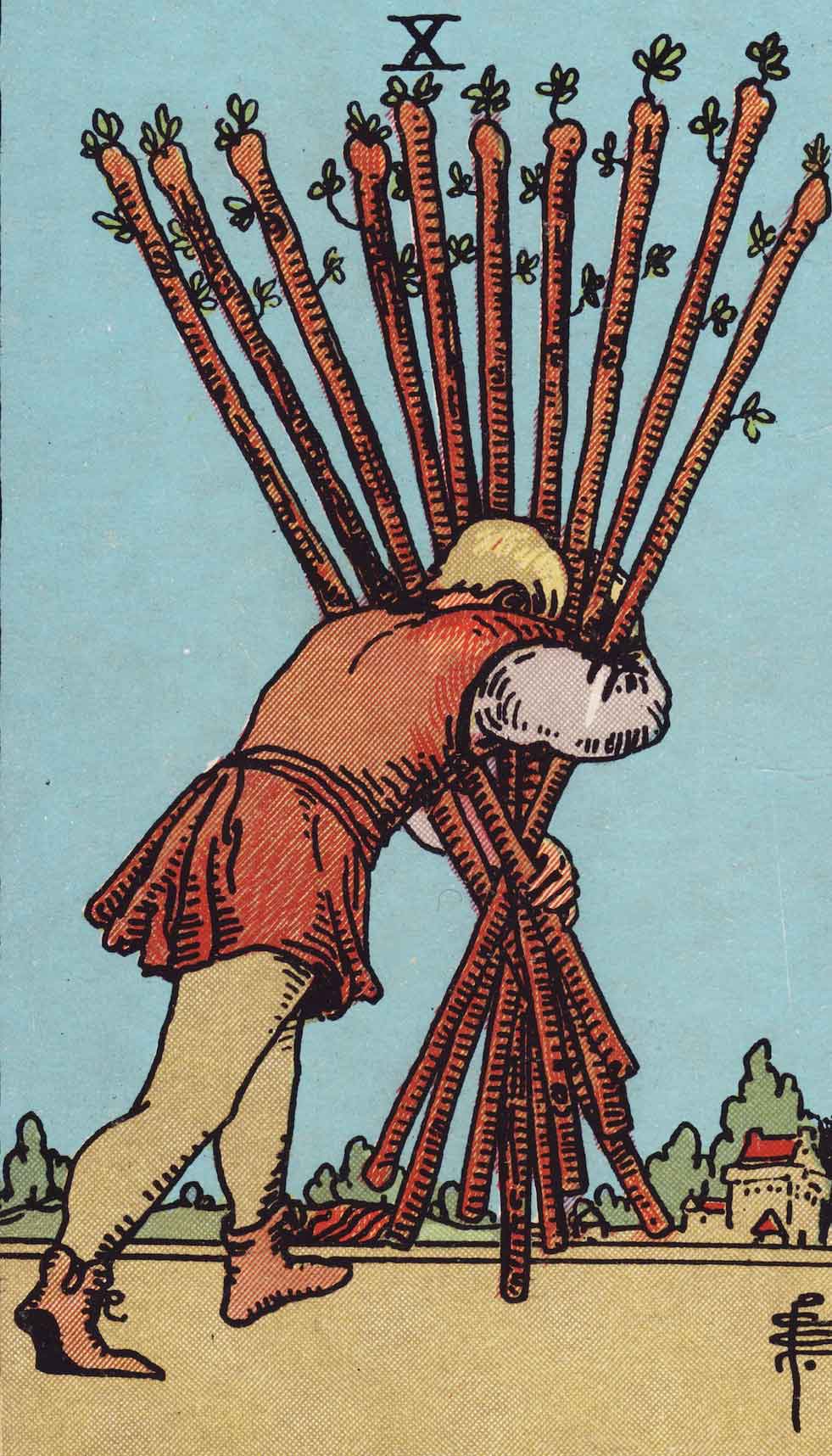 Ten of Wands Tarot Card