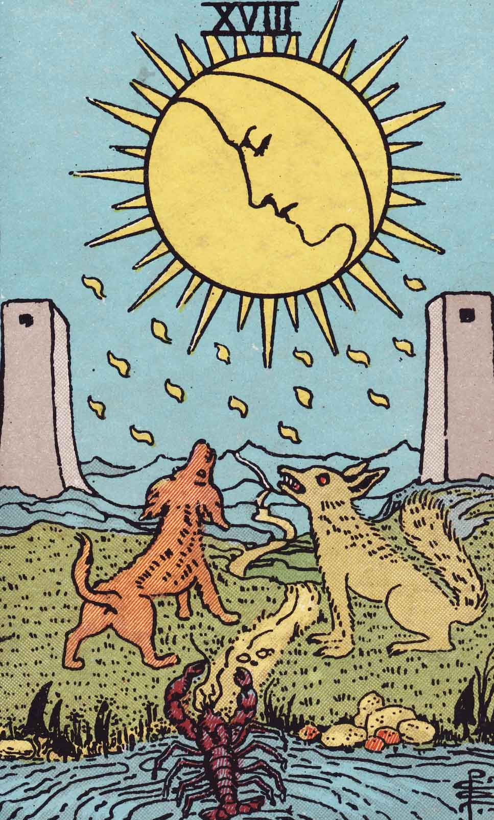 The Moon Tarot Card