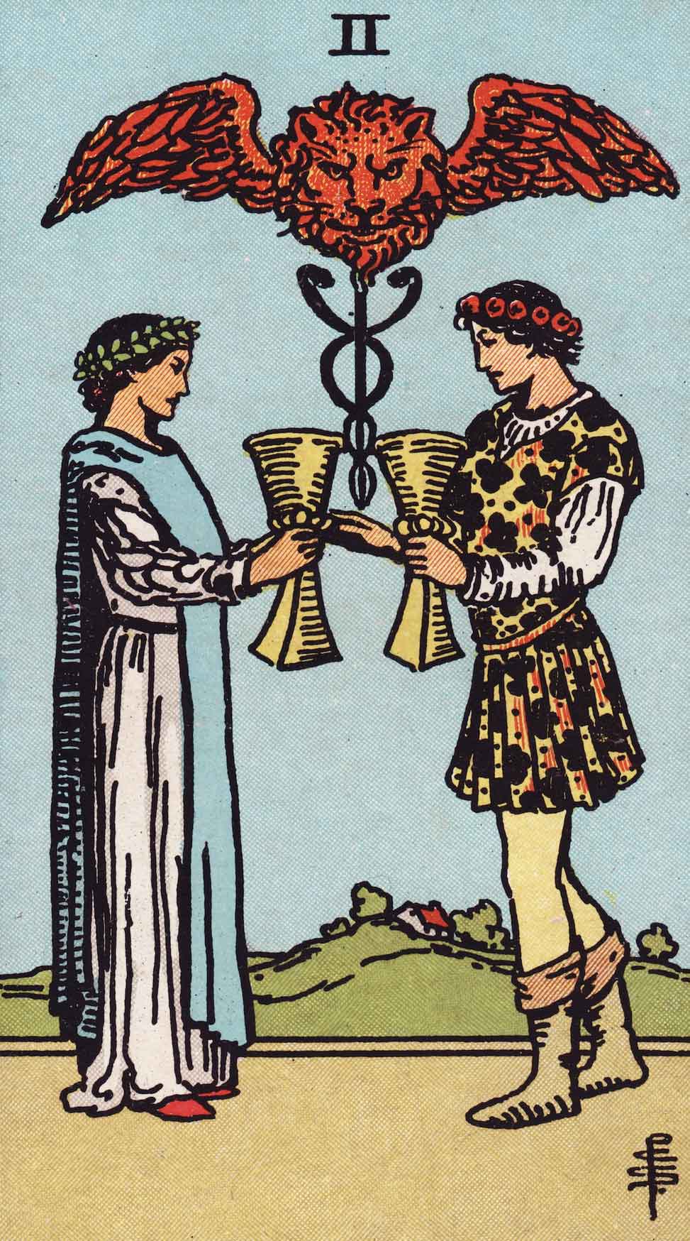 Two of Cups Tarot Card