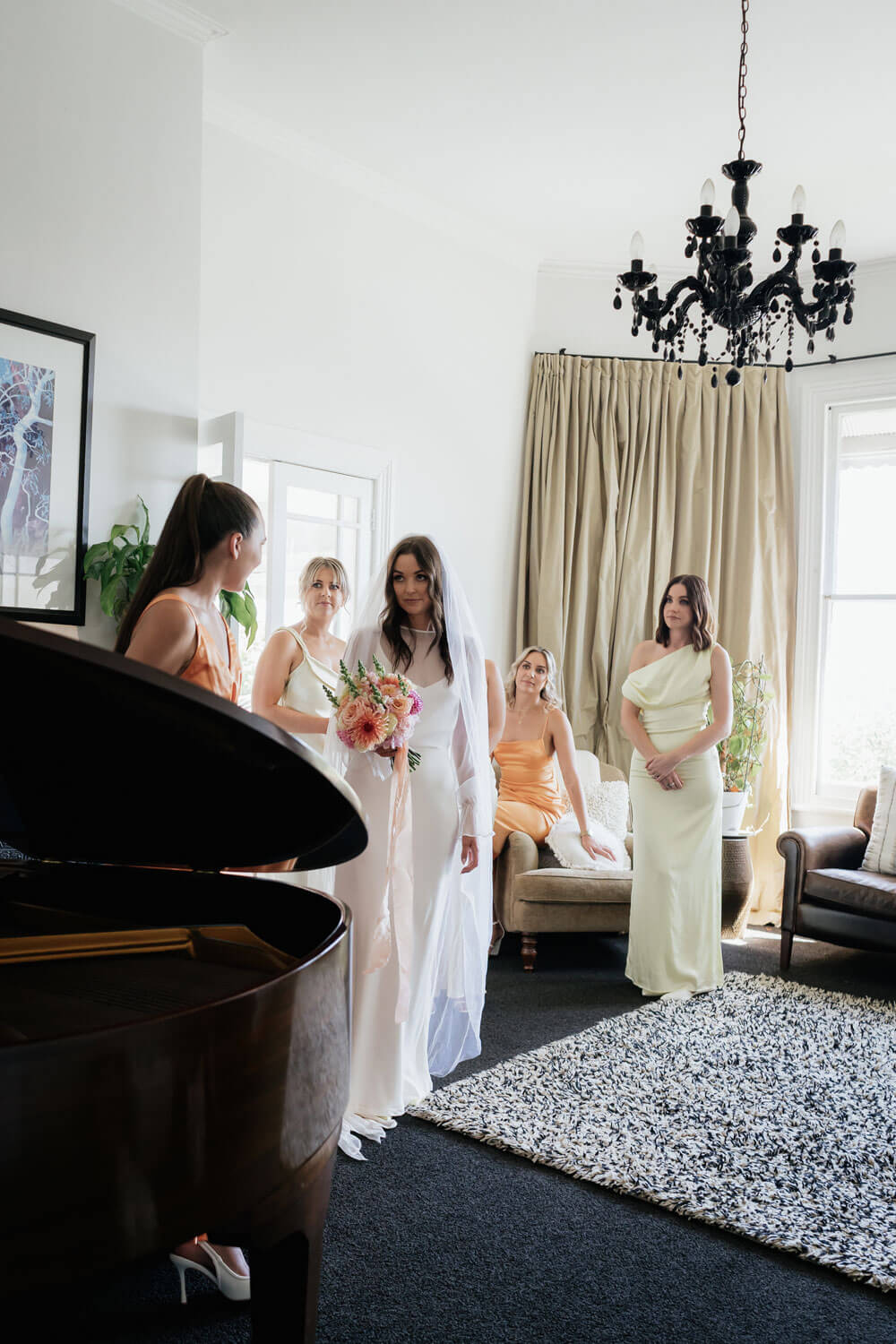 Bridal party getting ready for a Mantells Mt Eden wedding
