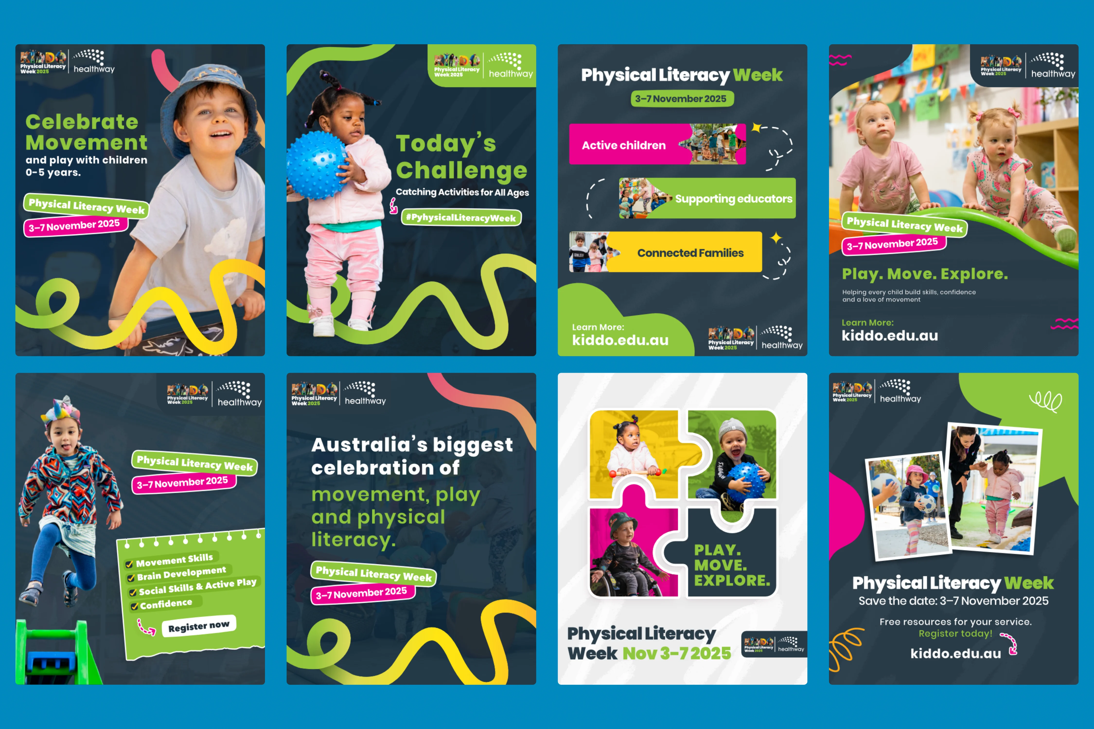 Social media designs we created for the program.