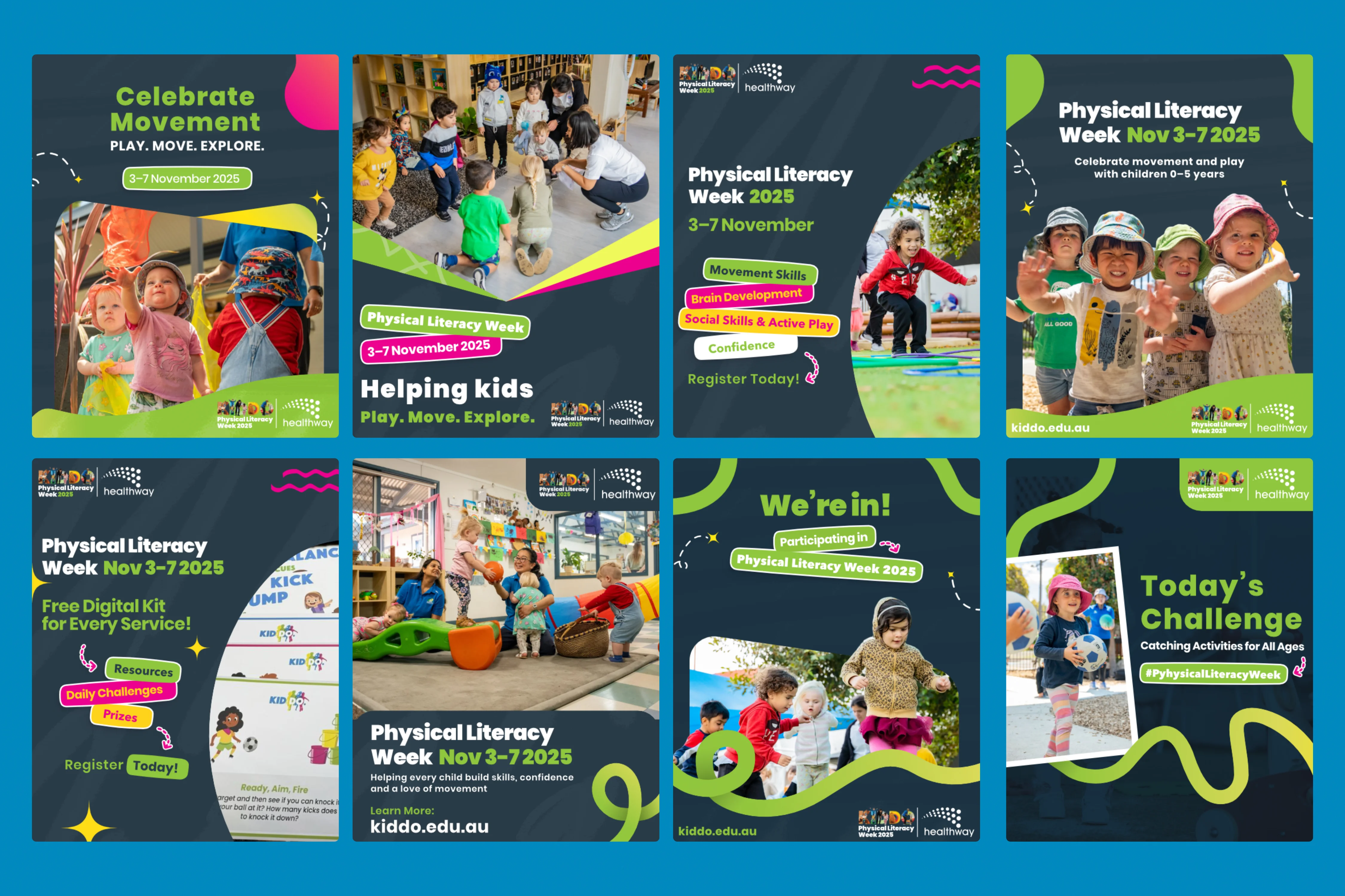 Social media designs we created for the program.