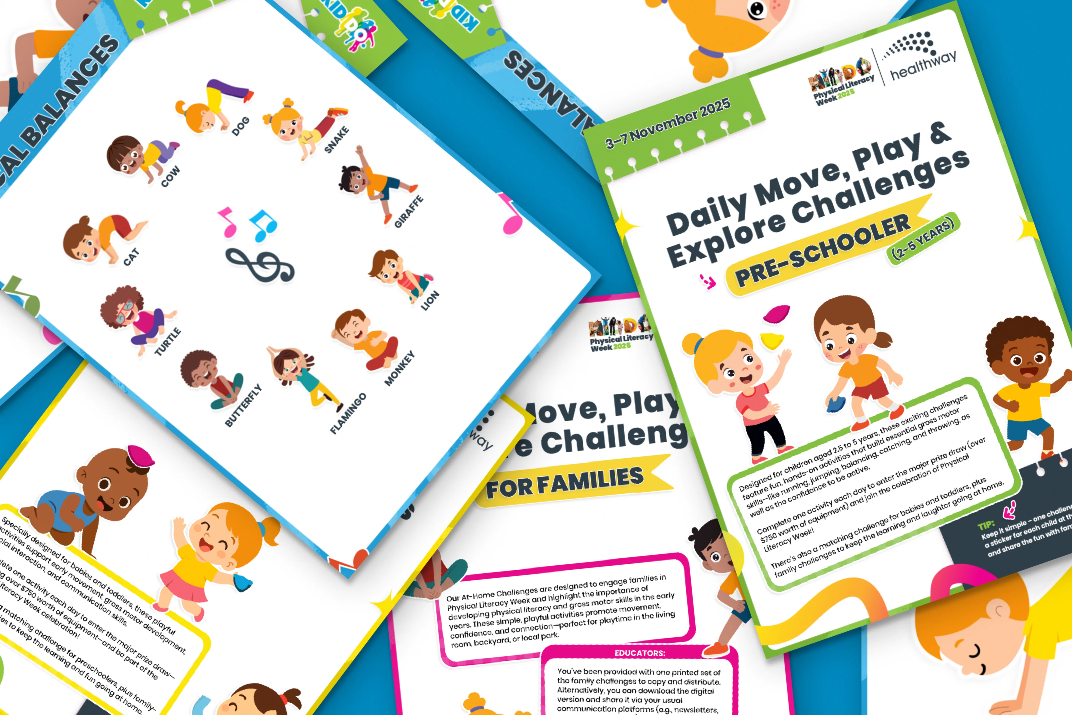 A collection of other print-based activity sheets, musical cards, covers, and more.