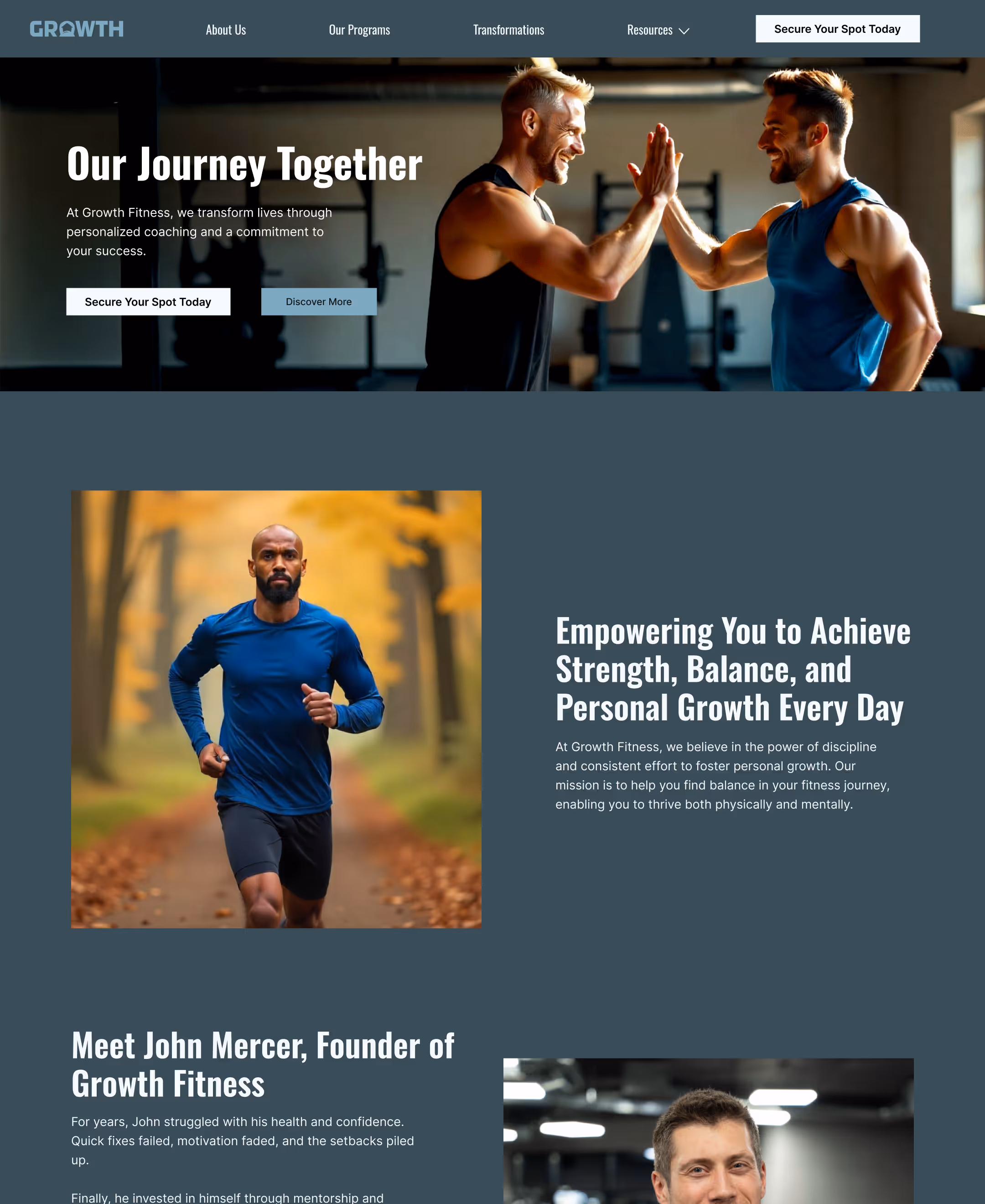 Two muscular men high-fiving in a gym with fitness equipment in the background.