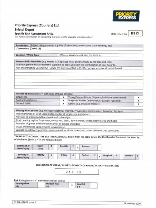COVID-19 Risk Assessment