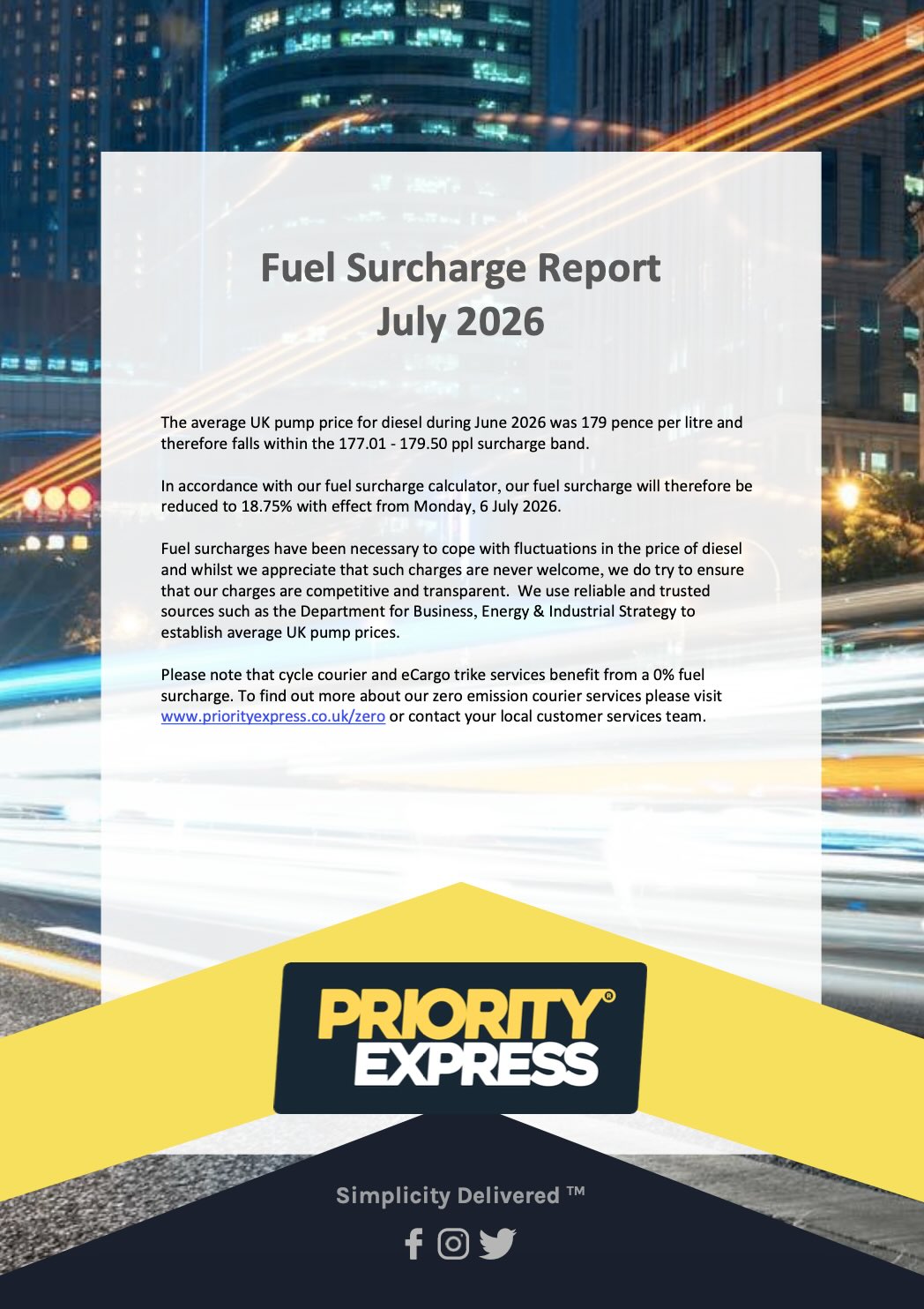 Fuel Charge Report