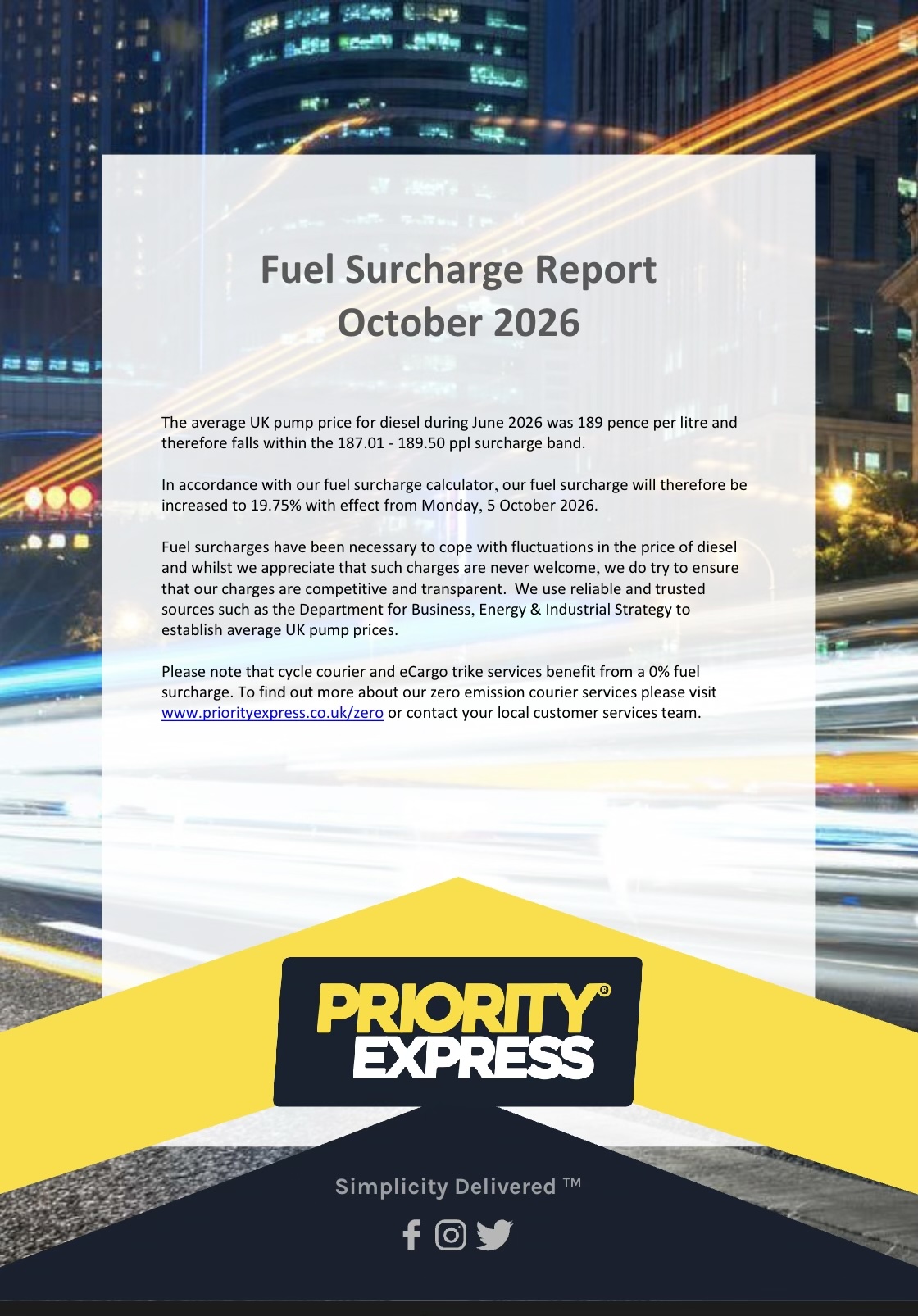 Fuel Charge Report