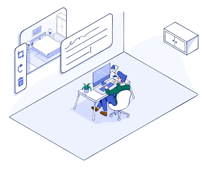 An illustration of appraiser using commerical real estate appraisal software