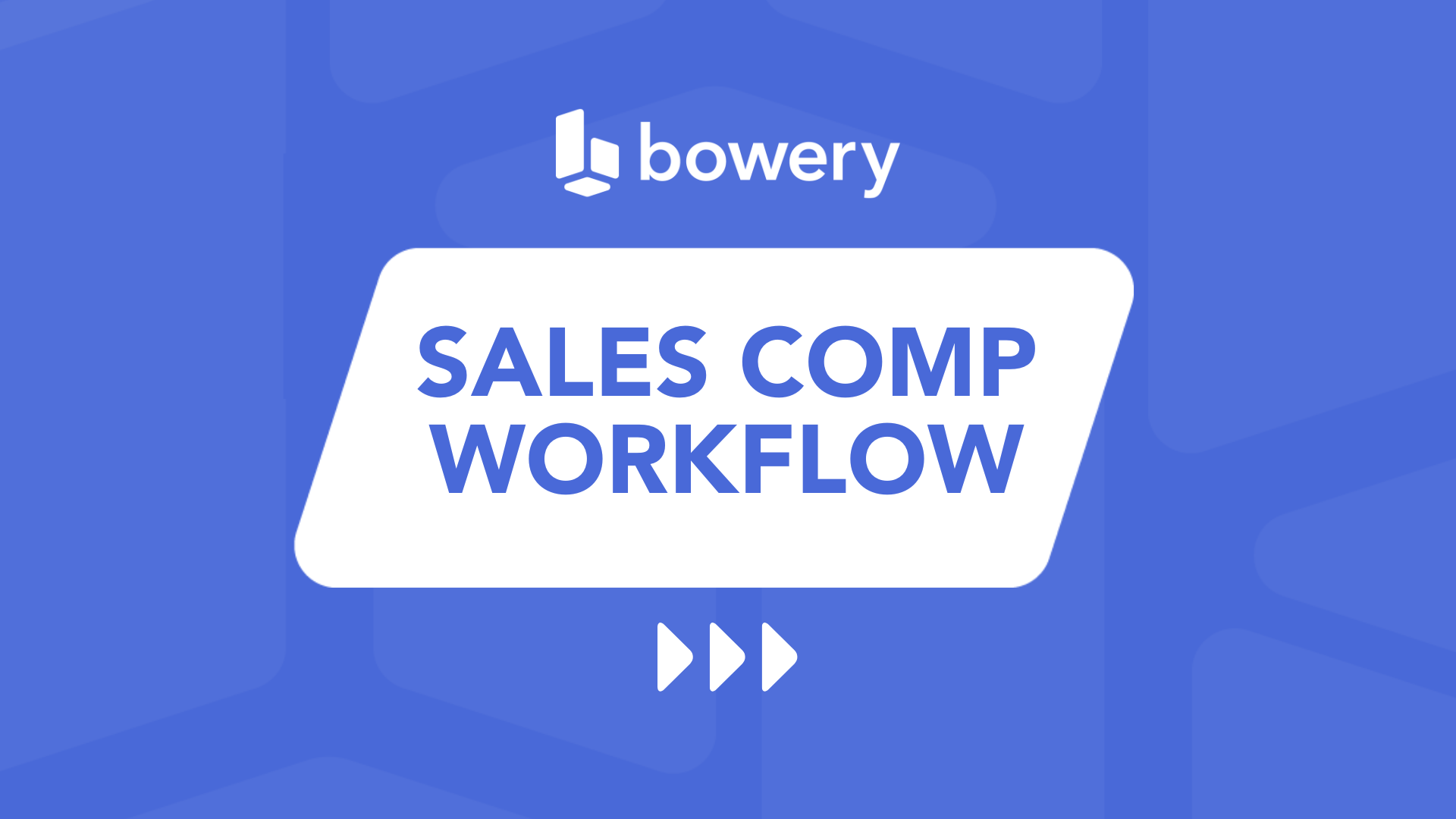 Cover: Sales comp workflow