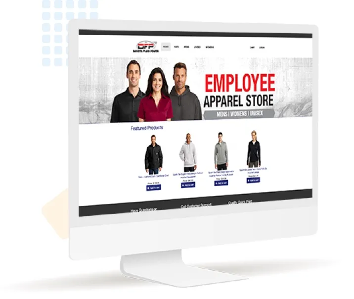 mim storefront on desktop