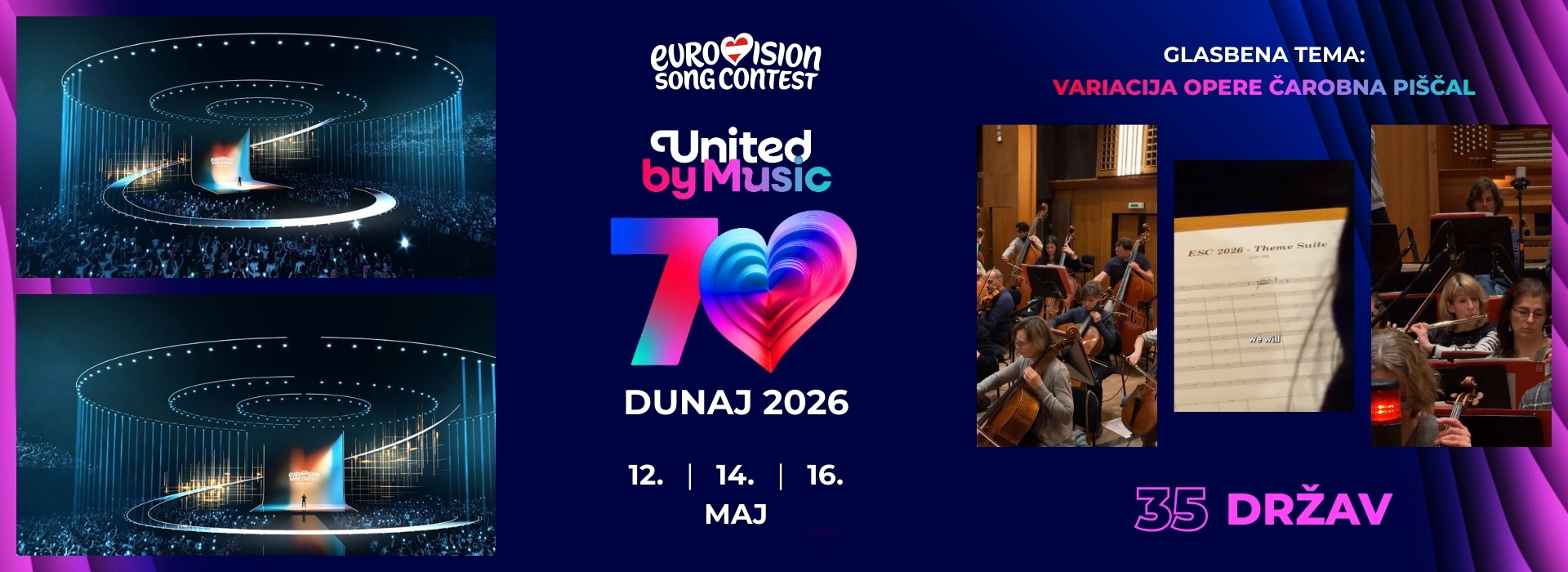 Pesem Evrovizije 2026: 35 držav na velikem odru