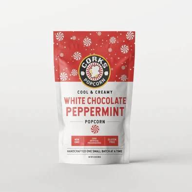 Cork's White Chocolate Peppermint Popcorn