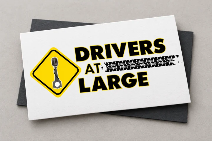 Drivers at Large logo on a stationery presentation mockup