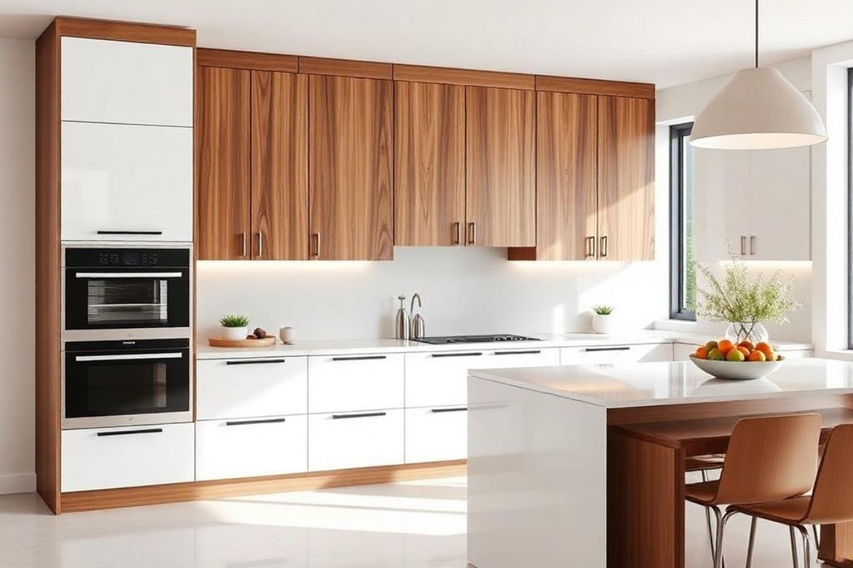 Walnut and White Kitchen Cabinets: A Stunning Contrast in Design