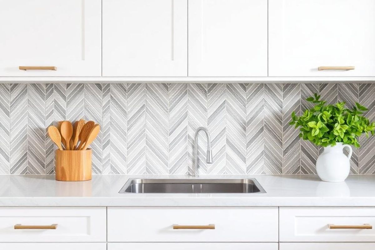 Herringbone Kitchen Backsplash: Timeless Pattern for a Stylish Upgrade