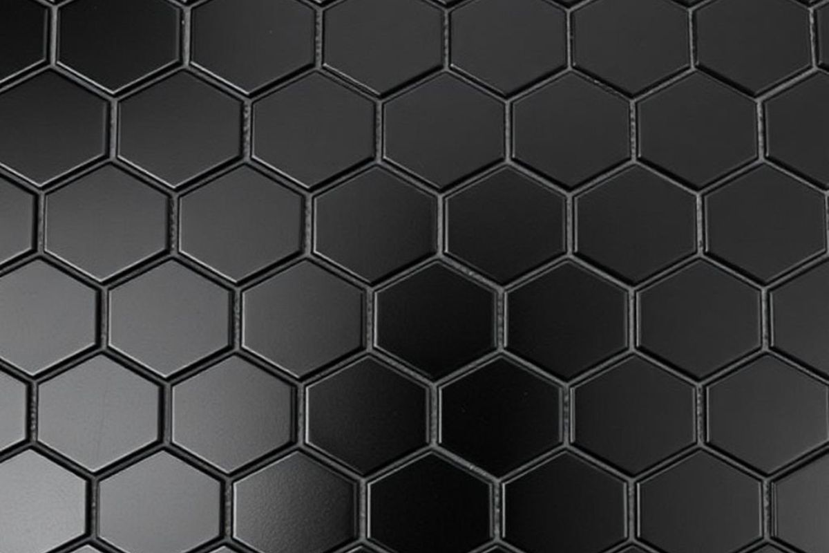Bold Black Hexagon Tile Bathroom Inspirations
