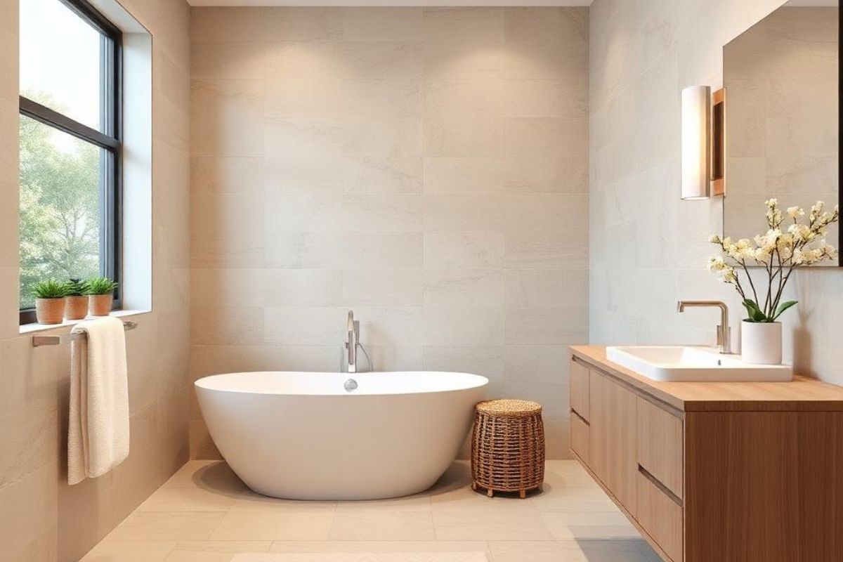 Neutral Beige Bathroom Tile Designs for Any Style