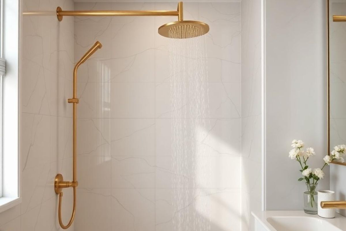Stylish Gold Shower Fixtures for a Luxe Feel