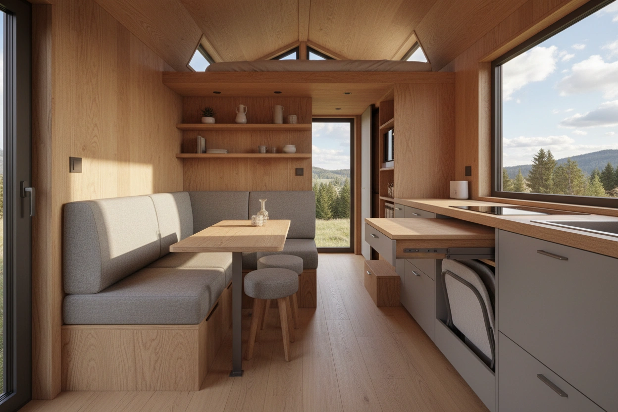 Professional image illustrating Innovative Space-Saving Furniture Solutions