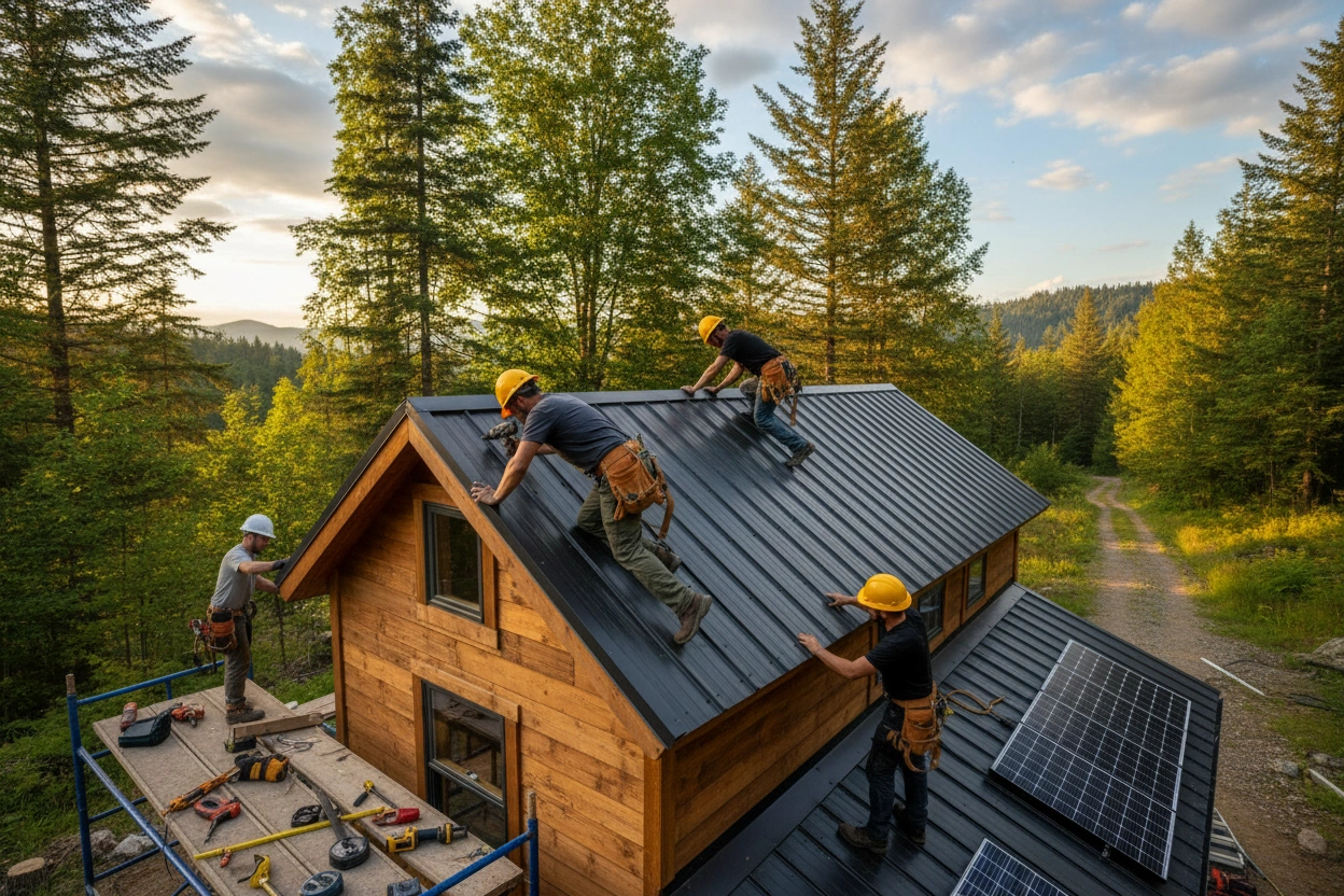Professional image illustrating Installation Considerations for Tiny House Roofing