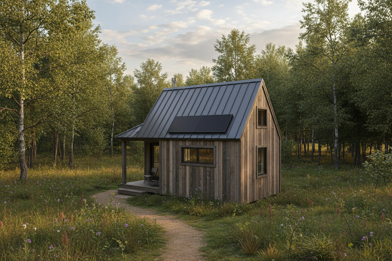 Professional image illustrating Affordable Tiny House Roofing Options