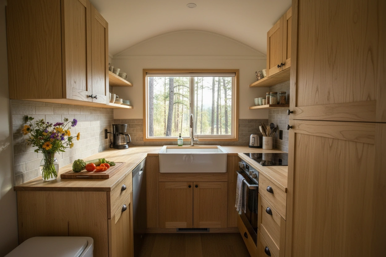 Professional image illustrating Common Misconceptions About Tiny House Kitchens