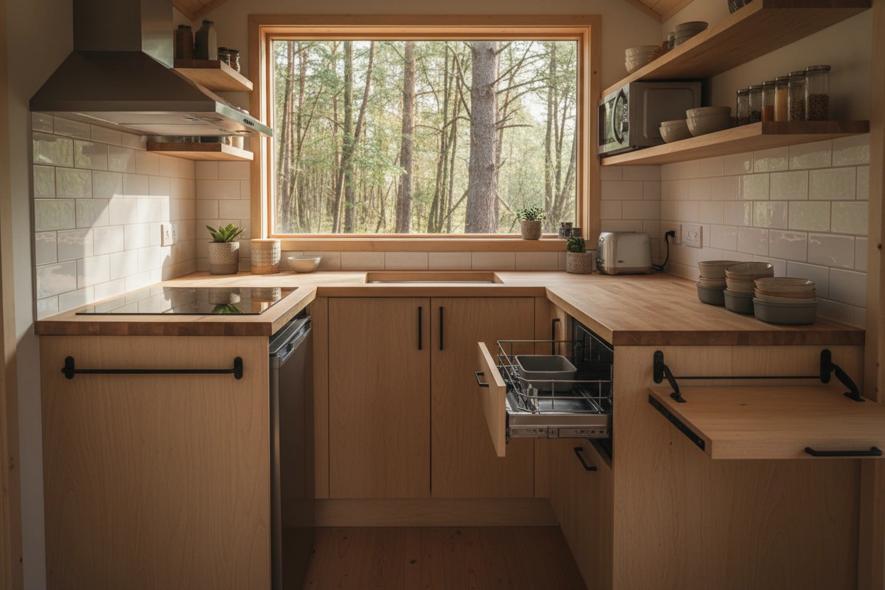 Professional image illustrating Top 10 Space-Saving Appliances for Tiny Kitchens