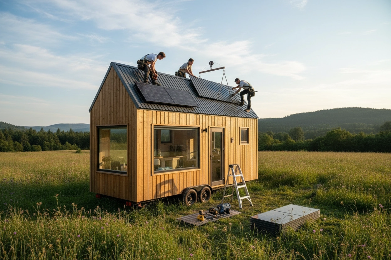 Professional image illustrating Tiny House Roof Installation Tips
